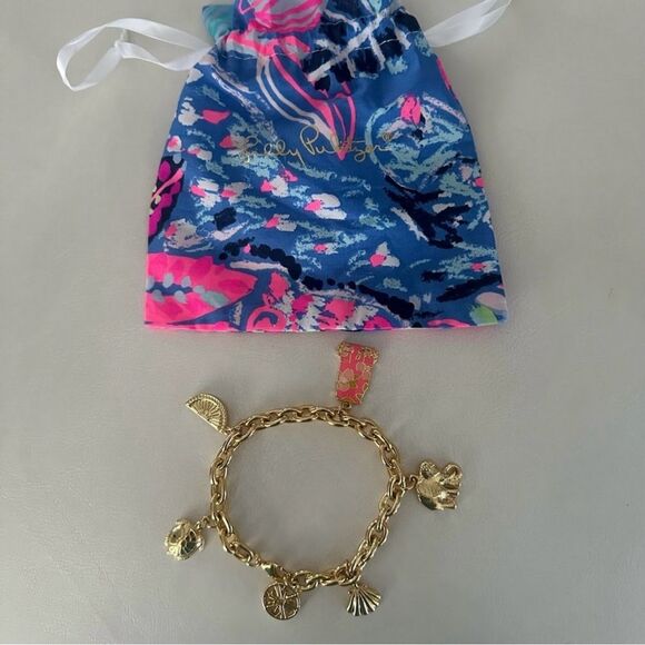 Lilly Pulitzer Gold Charm Bracelet. - Picture 3 of 9